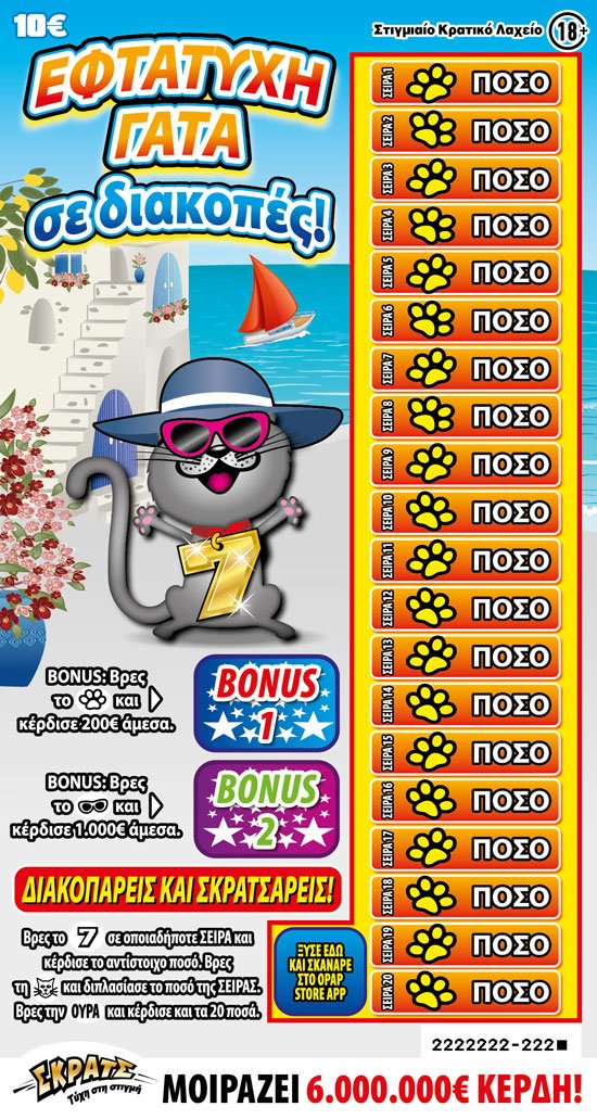 ΣΚΡΑΤΣ 10Ε-(123)ΕΦΤΑΤΥΧΗ ΓΑΤΑ ΣΕ ΔΙΑΚΟΠΕΣ